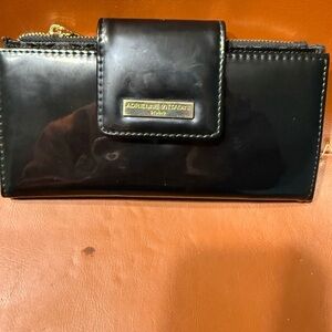 Adrienne Vittadini Glossy Black Wallet